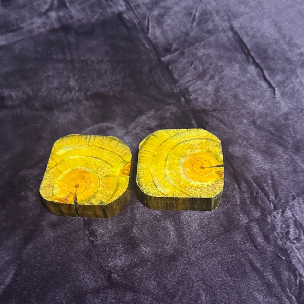 Yellow Wooden Coasters